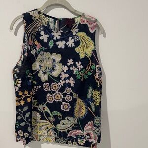 J. Crew Multicolor Floral Sleeveless Top